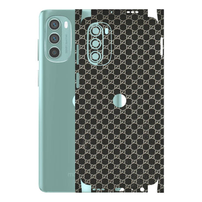 Motorola Phone Skins (All Models) - Black G Print - 3D Embossed Finish (L-109) Motorola G62 5G -