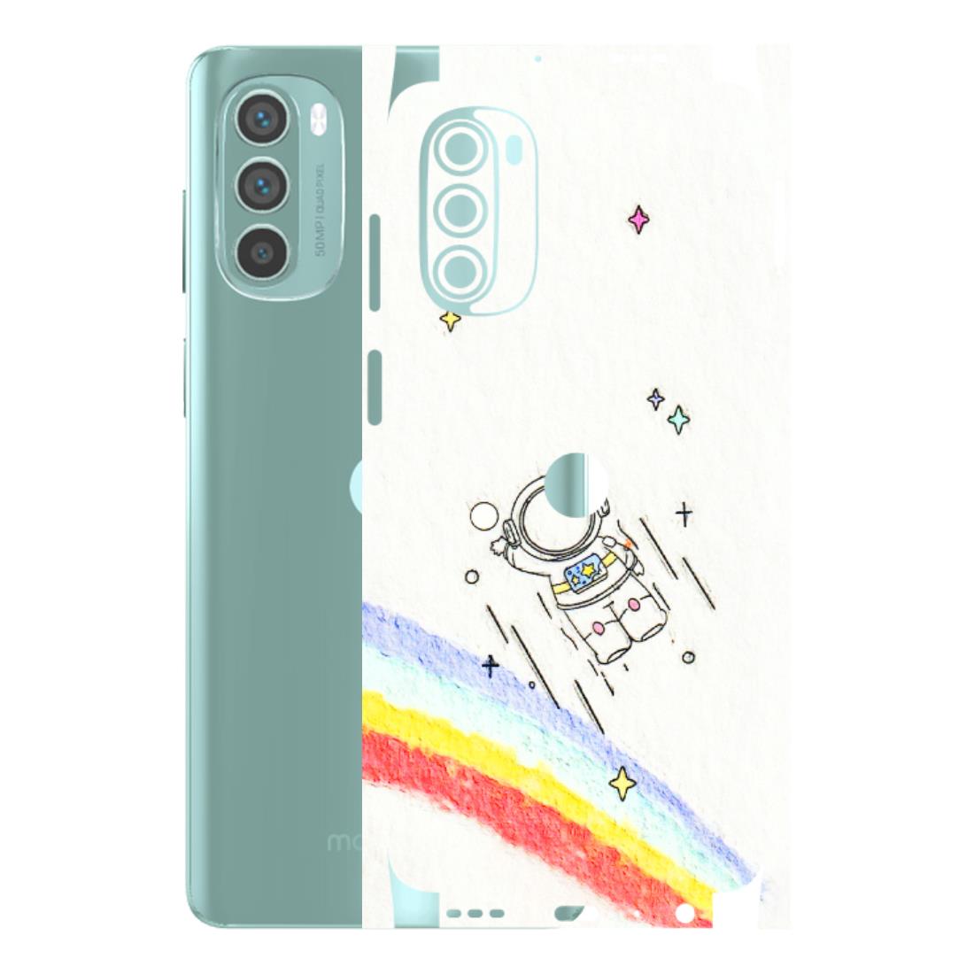 Motorola Phone Skins (All Models) - Milkyway Astronaut - 3D Embossed Finish (L-110) Motorola G62 5G -
