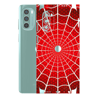 Motorola Phone Skins (All Models) - Classic Spidey Web - 3D Embossed Finish (L-115) Motorola G62 5G -