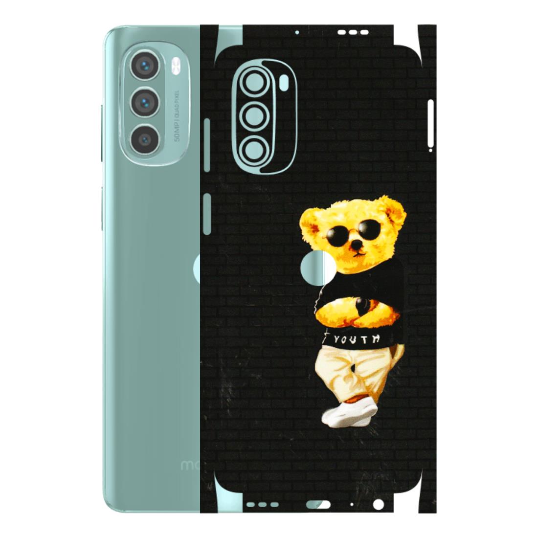 Motorola Phone Skins (All Models) - Classy Teddy Bear - 3D Embossed Finish (L-116) Motorola G62 5G -