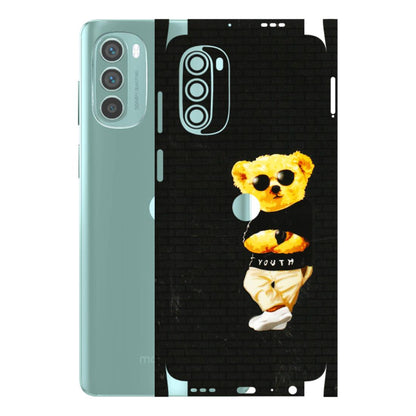 Motorola Phone Skins (All Models) - Classy Teddy Bear - 3D Embossed Finish (L-116) Motorola G62 5G -