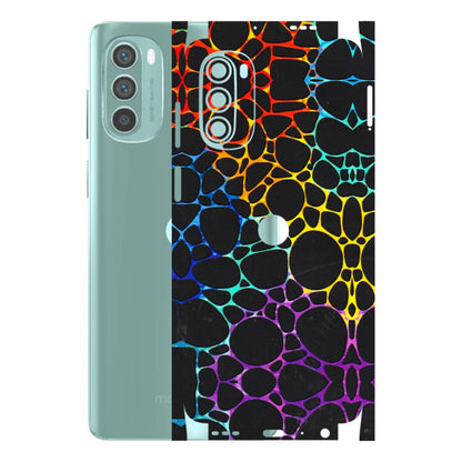 Motorola Phone Skins (All Models) - Abstract Art MultiColour - 3D Embossed Finish (L-133) Motorola G62 5G -