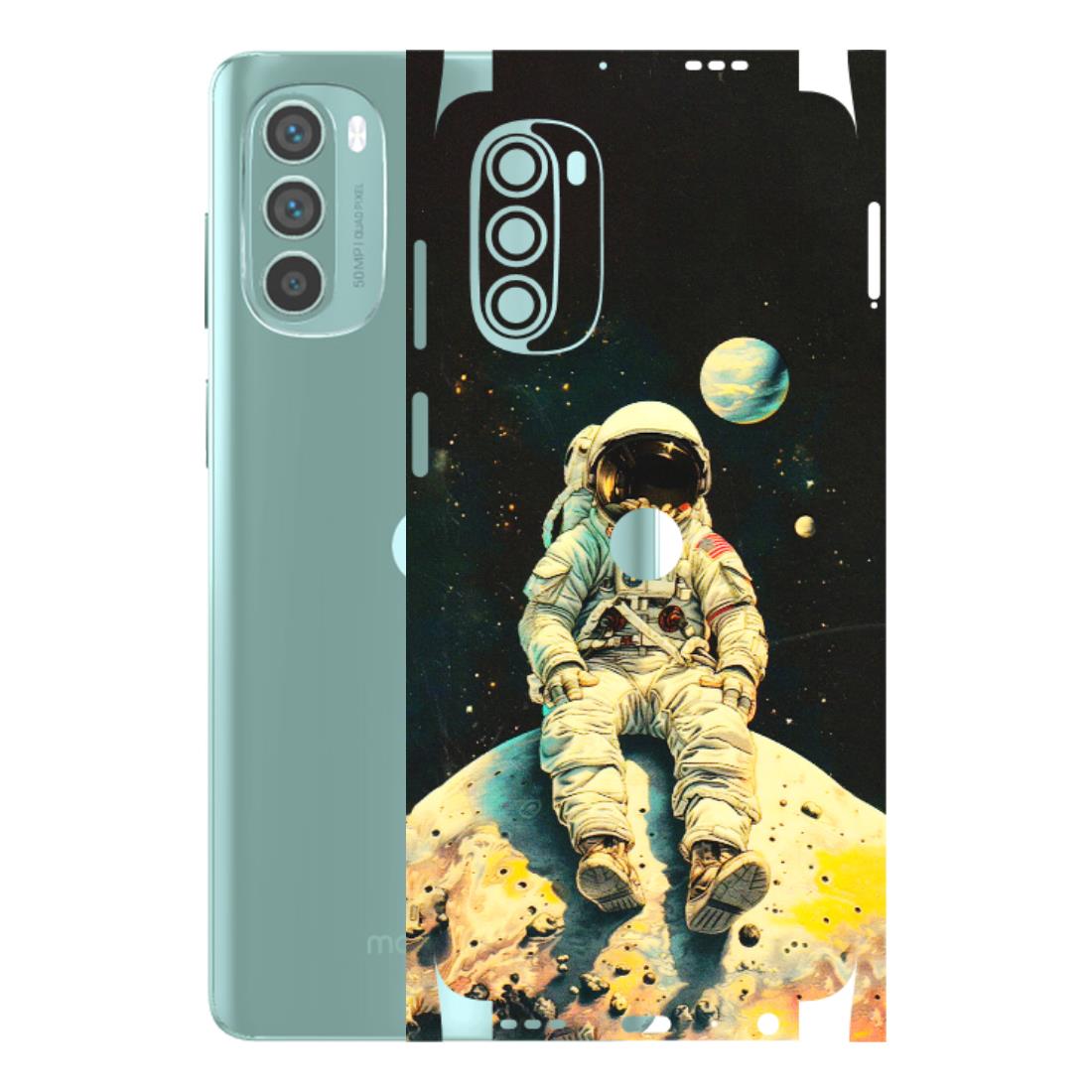 Motorola Phone Skins (All Models) - Astronaut in Space - 3D Embossed Finish (L-16) Motorola G62 5G -