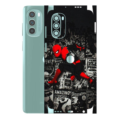 Motorola Phone Skins (All Models) - SpiderMan New - 3D Embossed Finish (L-162) Motorola G62 5G -