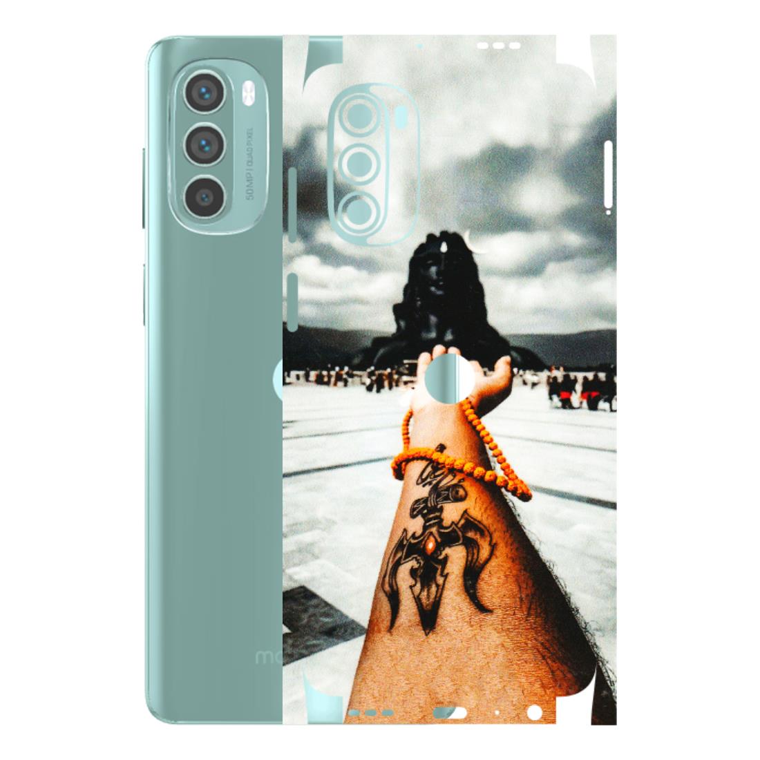 Motorola Phone Skins (All Models) - Jai Adiyogi Mahakaal - 3D Embossed Finish (L-164) Motorola G62 5G -