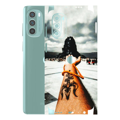 Motorola Phone Skins (All Models) - Jai Adiyogi Mahakaal - 3D Embossed Finish (L-164) Motorola G62 5G -