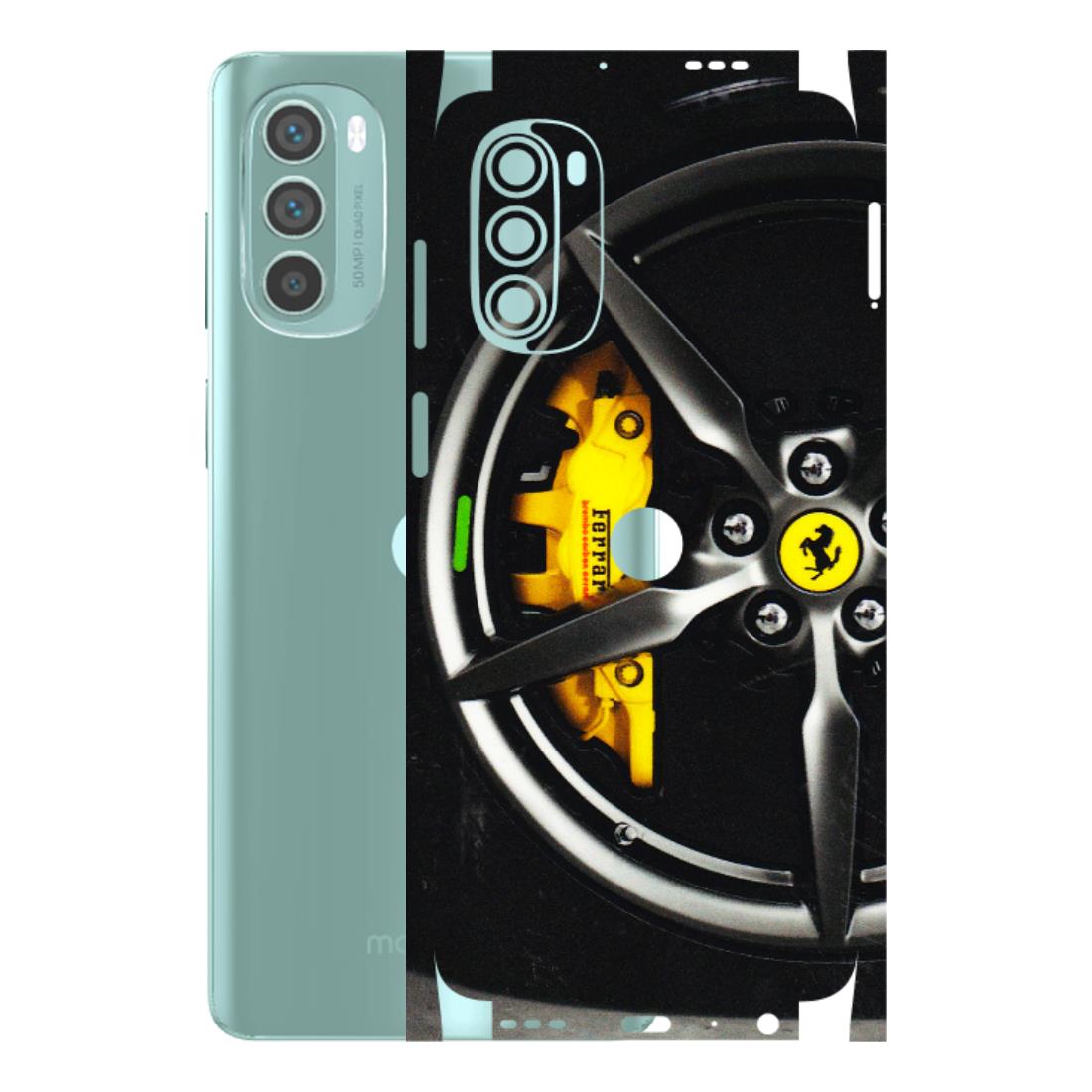 Motorola Phone Skins (All Models) - Ferrari Wheel Alloy - 3D Embossed Finish (L-173) Motorola G62 5G -