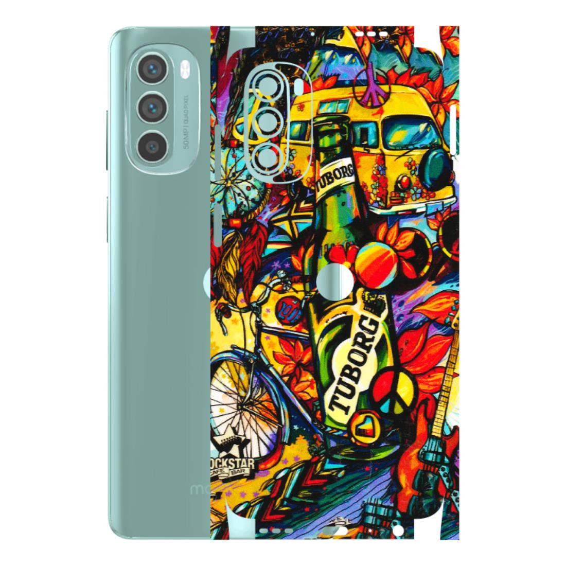 Motorola Phone Skins (All Models) - Cool Beer Bottle - 3D Embossed Finish (L-193) Motorola G62 5G -