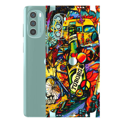 Motorola Phone Skins (All Models) - Cool Beer Bottle - 3D Embossed Finish (L-193) Motorola G62 5G -