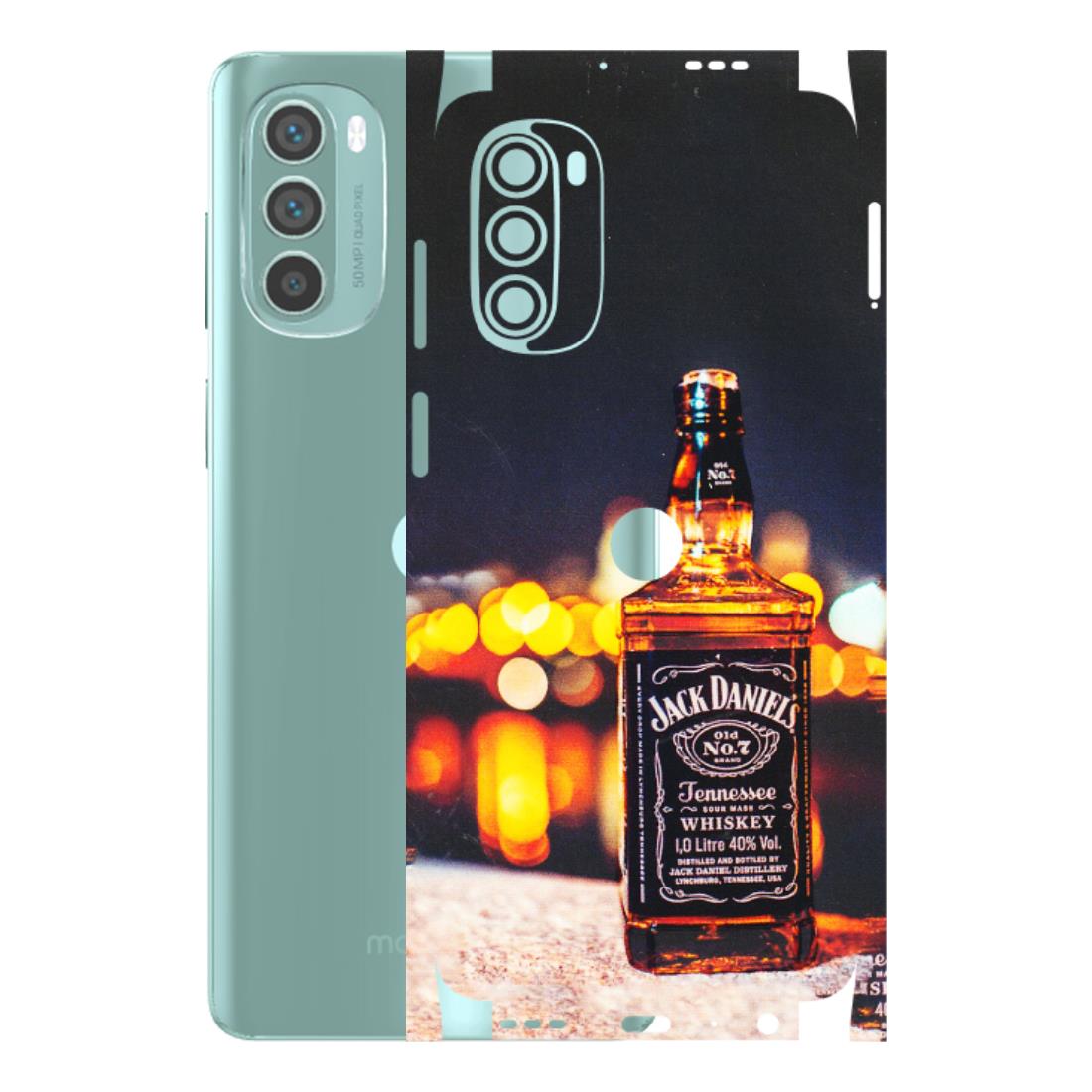 Motorola Phone Skins (All Models) - JD Whiskey Bottle - 3D Embossed Finish (L-20) Motorola G62 5G -