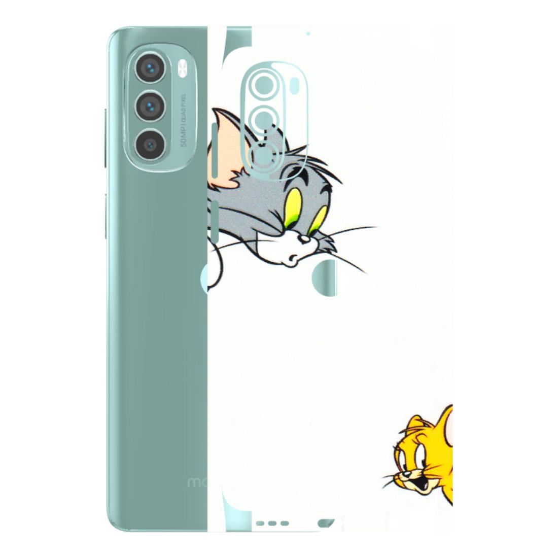 Motorola Phone Skins (All Models) - Cute Tom And Jerry - 3D Embossed Finish (L-220) Motorola G62 5G -