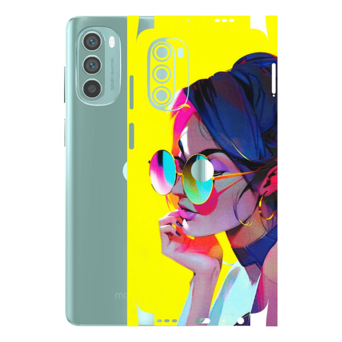 Motorola Phone Skins (All Models) - Bold Stylish Girl - 3D Embossed Finish (L-222) Motorola G62 5G -