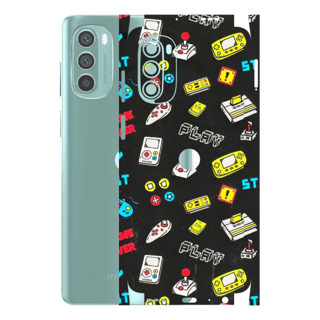 Motorola Phone Skins (All Models) - Gaming Doodles - 3D Embossed Finish (L-224) Motorola G62 5G -