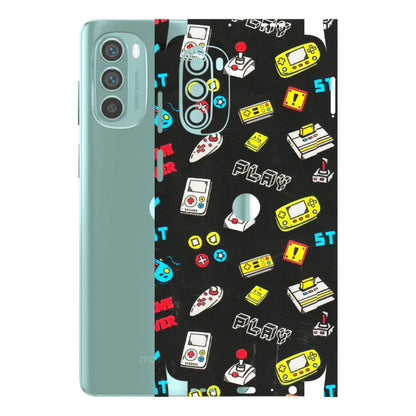 Motorola Phone Skins (All Models) - Gaming Doodles - 3D Embossed Finish (L-224) Motorola G62 5G -