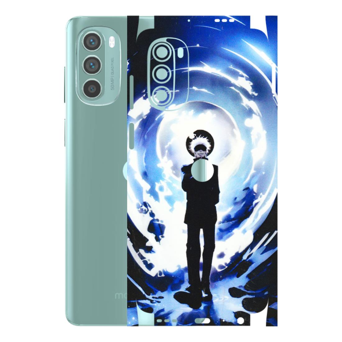 Motorola Phone Skins (All Models) - Satoru Gojo Dark Blue - 3D Embossed Finish (L-235) Motorola G62 5G -