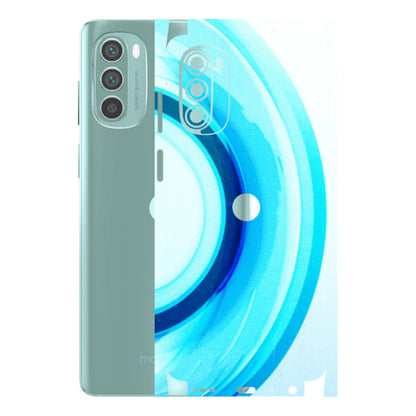 Motorola Phone Skins (All Models) - The Blue Curve - 3D Embossed Finish (L-244) Motorola G62 5G -