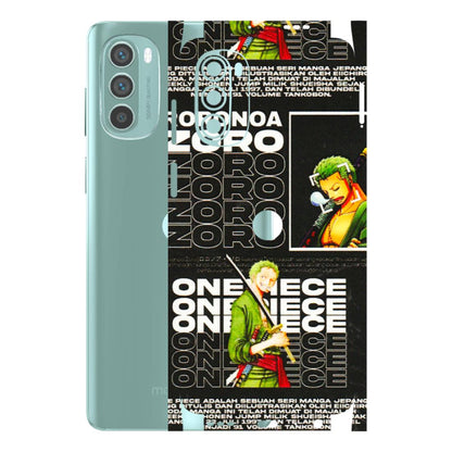 Motorola Phone Skins (All Models) - One Piece Zoro - 3D Embossed Finish (L-250) Motorola G62 5G -