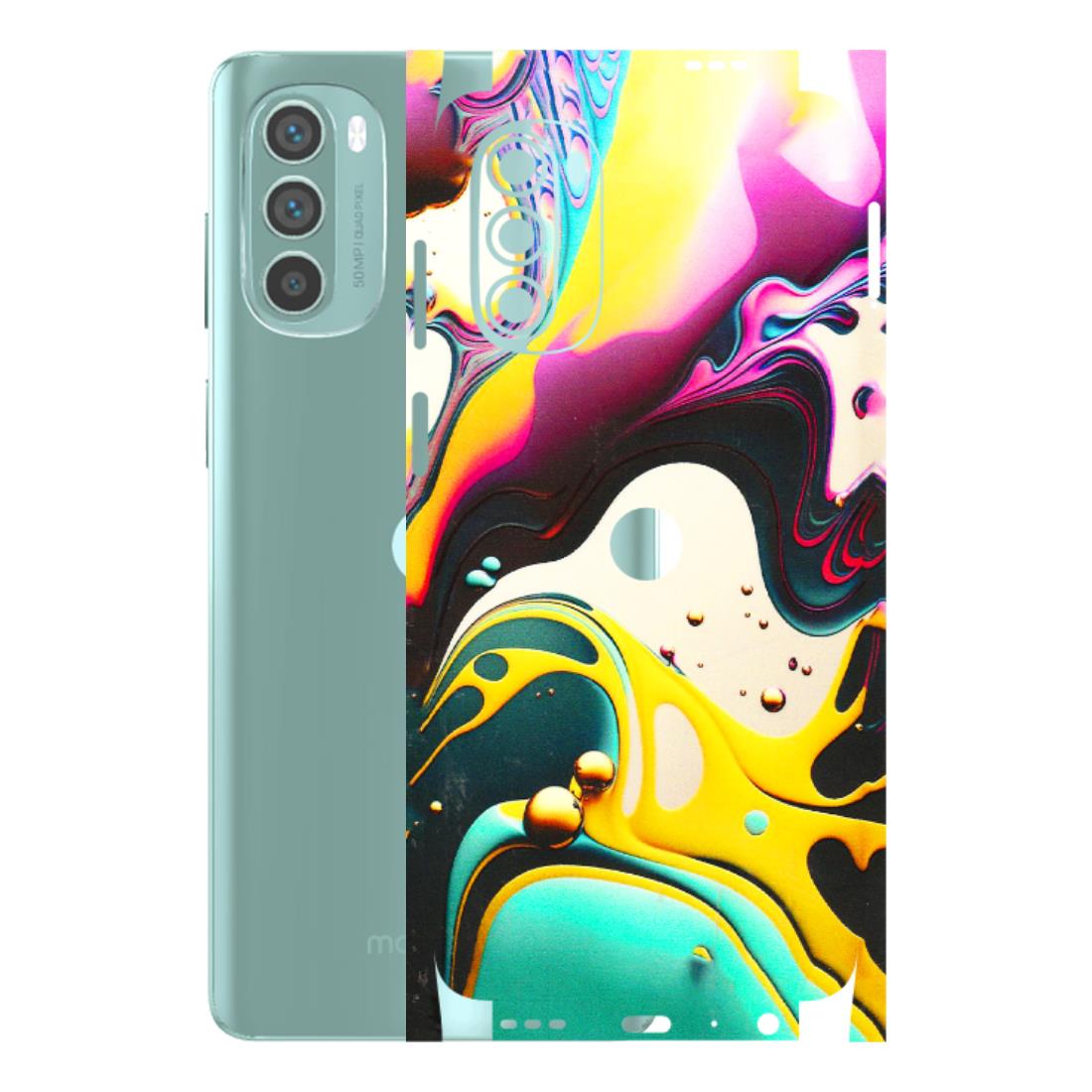Motorola Phone Skins (All Models) - Multicolor Abstract pattern - 3D Embossed Finish (L-254) Motorola G62 5G -
