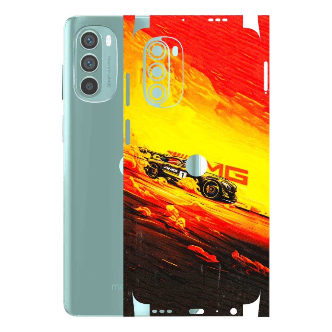Motorola Phone Skins (All Models) - AMG Car Speed Cover - 3D Embossed Finish (L-256) Motorola G62 5G -