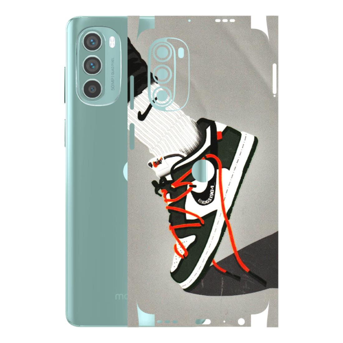 Motorola Phone Skins (All Models) - New Grey Sneaker - 3D Embossed Finish (L-261) Motorola G62 5G -