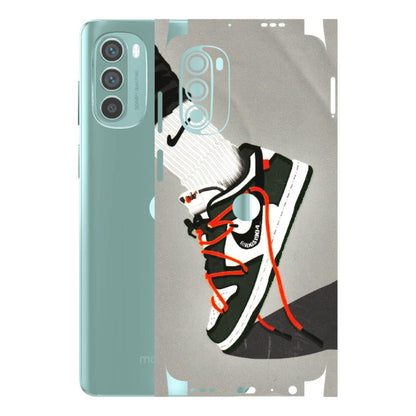 Motorola Phone Skins (All Models) - New Grey Sneaker - 3D Embossed Finish (L-261) Motorola G62 5G -