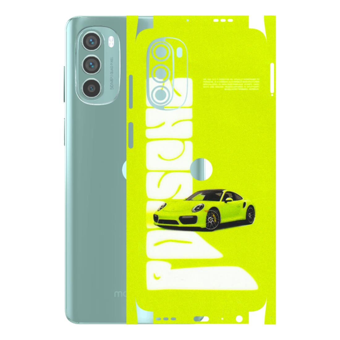 Motorola Phone Skins (All Models) - Lime Green Porche - 3D Embossed Finish (L-30) Motorola G62 5G -