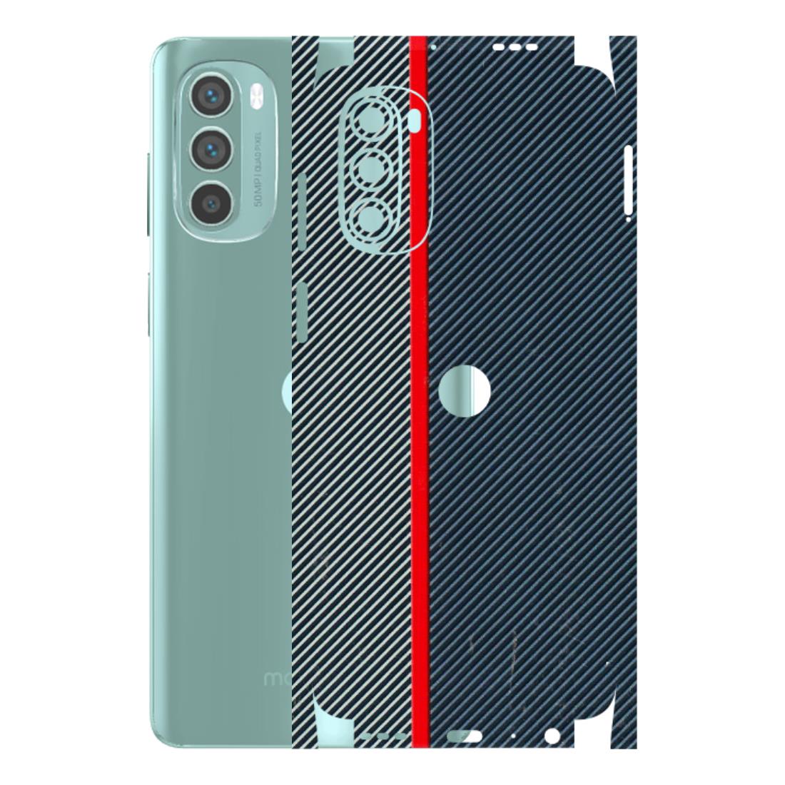 Motorola Phone Skins (All Models) - Blue Sober Lines - 3D Embossed Finish (L-305) Motorola G62 5G -