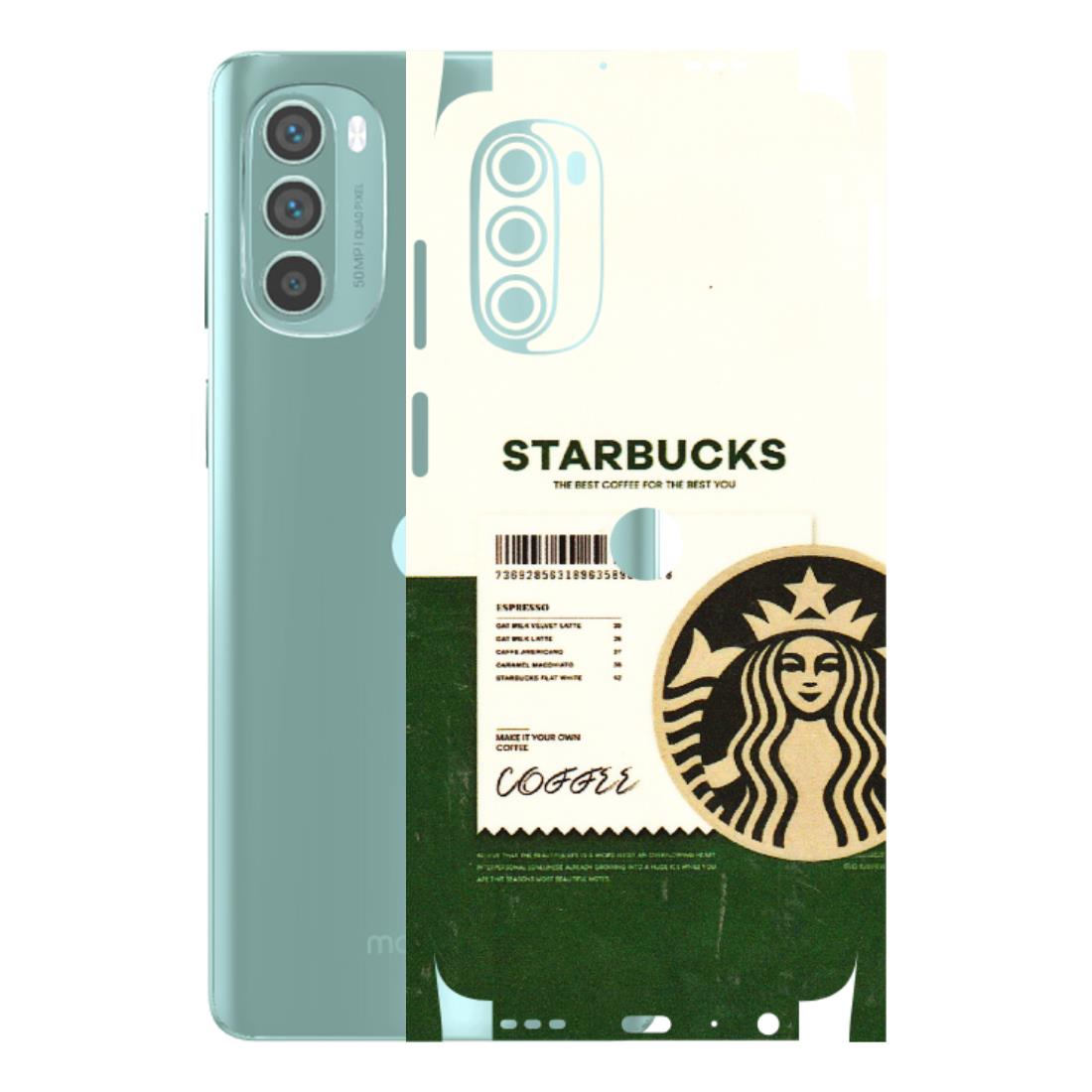 Motorola Phone Skins (All Models) - Starbucks Barcode - 3D Embossed Finish (L-308) Motorola G62 5G -
