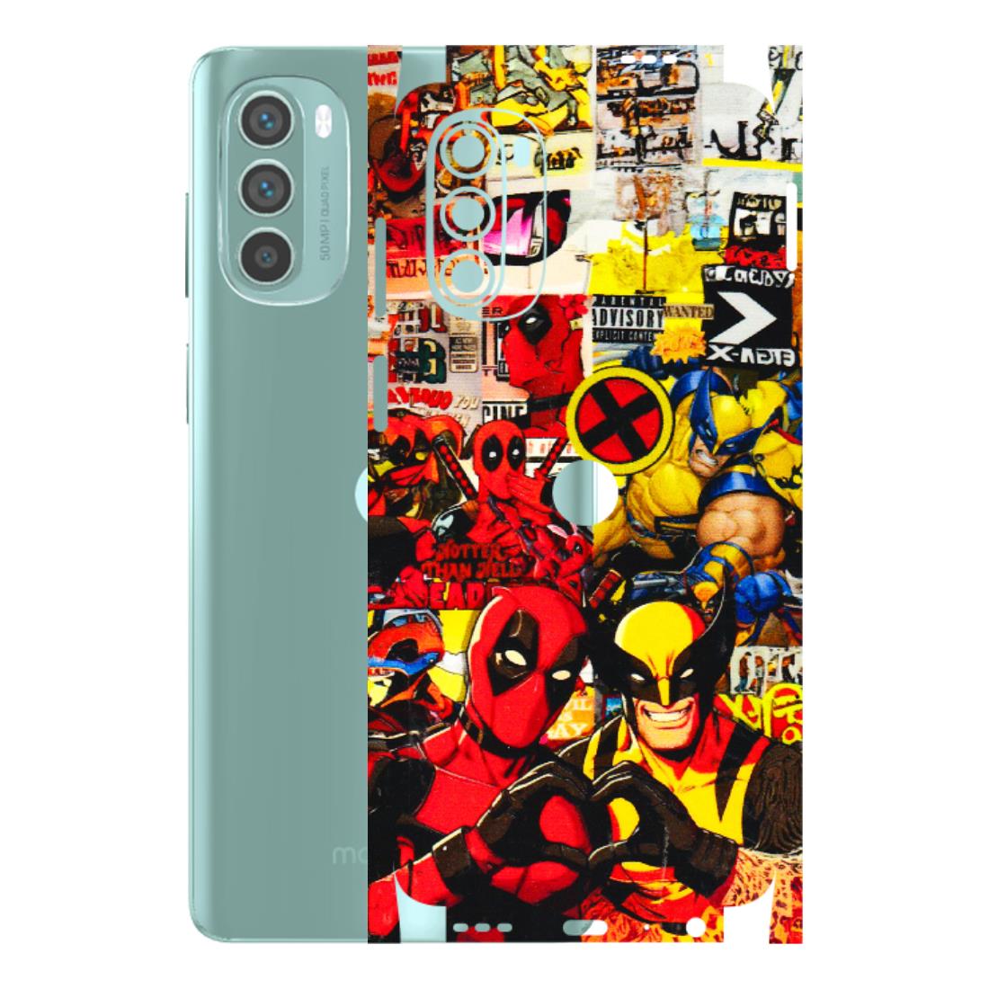 Motorola Phone Skins (All Models) - Spidy Wolverine - 3D Embossed Finish (L-310) Motorola G62 5G -
