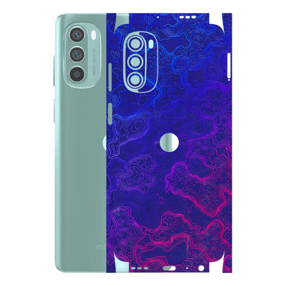 Motorola Phone Skins (All Models) - Purple Ripples Swirl - 3D Embossed Finish (L-314) Motorola G62 5G -