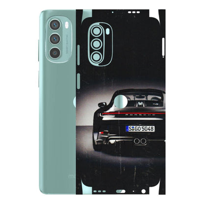Motorola Phone Skins (All Models) - New Black Porsche GT3 - 3D Embossed Finish (L-327) Motorola G62 5G -