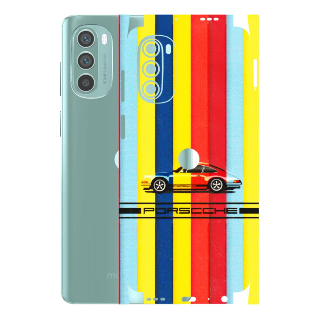 Motorola Phone Skins (All Models) - Multicolour Porche - 3D Embossed Finish (L-39) Motorola G62 5G -