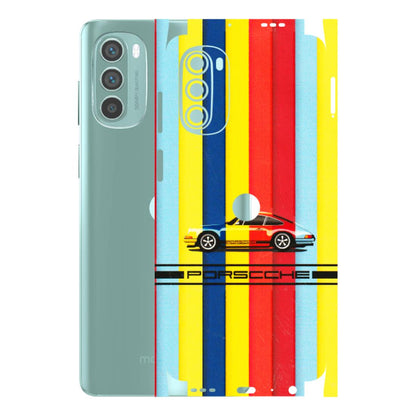 Motorola Phone Skins (All Models) - Multicolour Porche - 3D Embossed Finish (L-39) Motorola G62 5G -