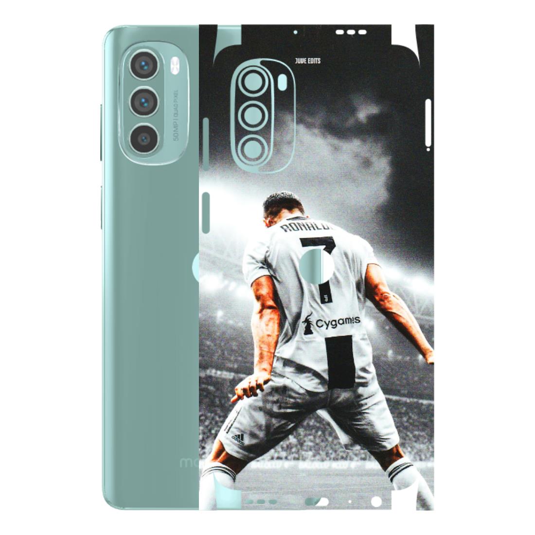 Motorola Phone Skins (All Models) - Ronaldo CR7 Crazy - 3D Embossed Finish (L-44) Motorola G62 5G -