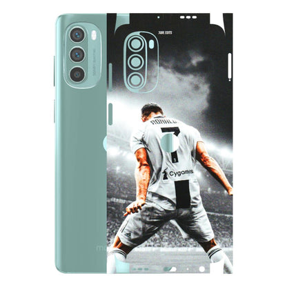 Motorola Phone Skins (All Models) - Ronaldo CR7 Crazy - 3D Embossed Finish (L-44) Motorola G62 5G -