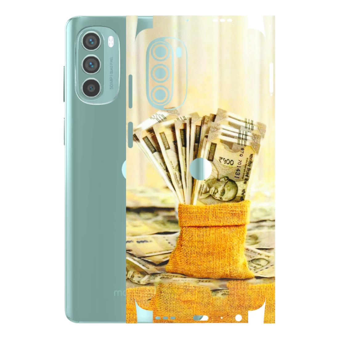 Motorola Phone Skins (All Models) - Show Me The Money - 3D Embossed Finish (L-52) Motorola G62 5G -