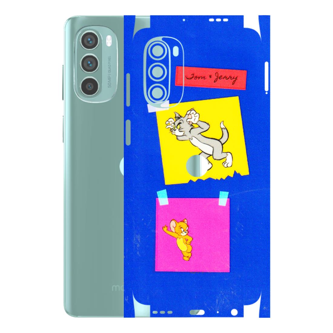 Motorola Phone Skins (All Models) - Tom N Jerry Sticky Notes - 3D Embossed Finish (L-88) Motorola G62 5G -