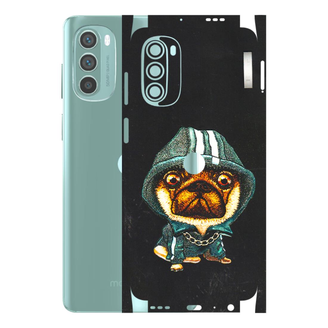 Motorola Phone Skins (All Models) - Puppy N Hoodie - 3D Embossed Finish (L-90) Motorola G62 5G -