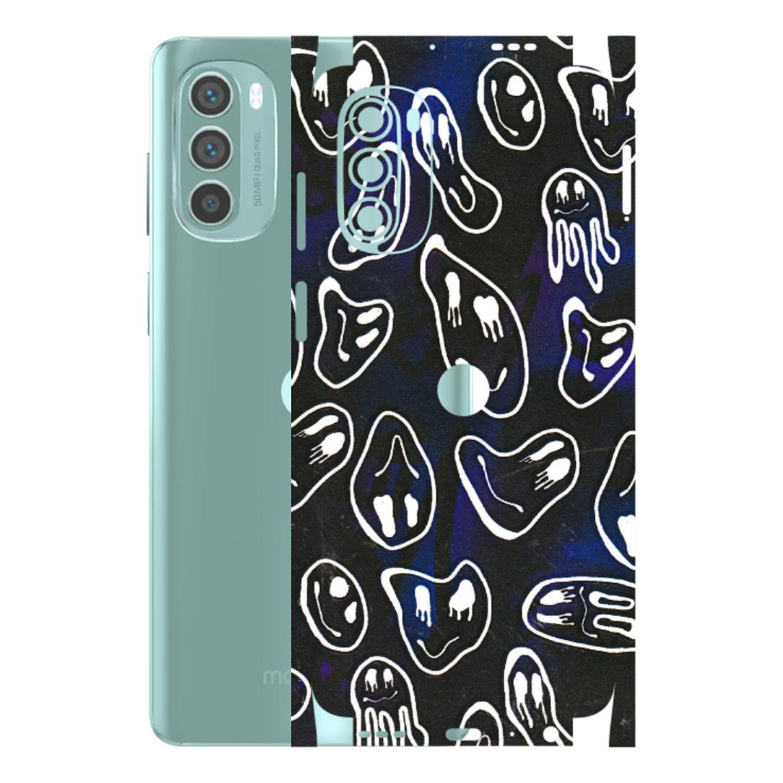 Motorola Phone Skins (All Models) - Distorted Smileys - 3D Embossed Finish (L-92) Motorola G62 5G -