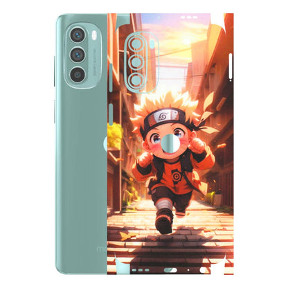 Motorola Phone Skins (All Models) - Naruto Cute Toon Running - Matte Finish (M-04) Motorola G62 5G -