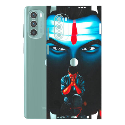 Motorola Phone Skins (All Models) - Mahakal Bhakt - Matte Finish (M-112) Motorola G62 5G -