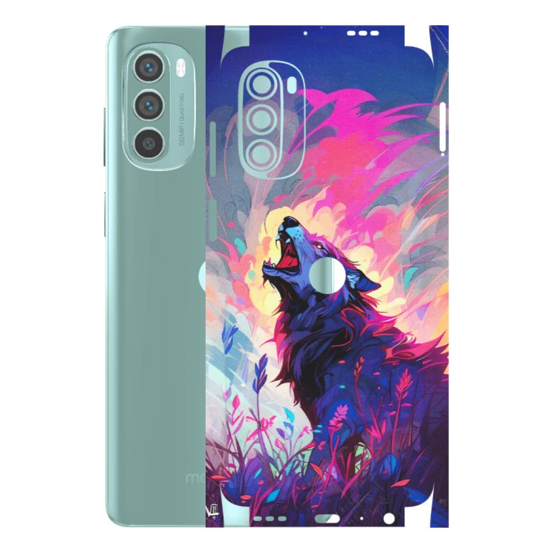 Motorola Phone Skins (All Models) - New Wild Wolf Abstract - Matte Finish (M-125) Motorola G62 5G -