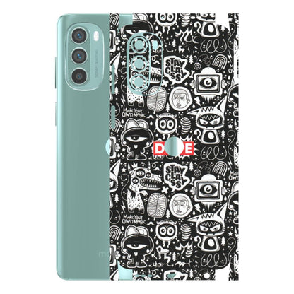 Motorola Phone Skins (All Models) - Dope Stay Classy Black Doodles - Matte Finish (M-126) Motorola G62 5G -