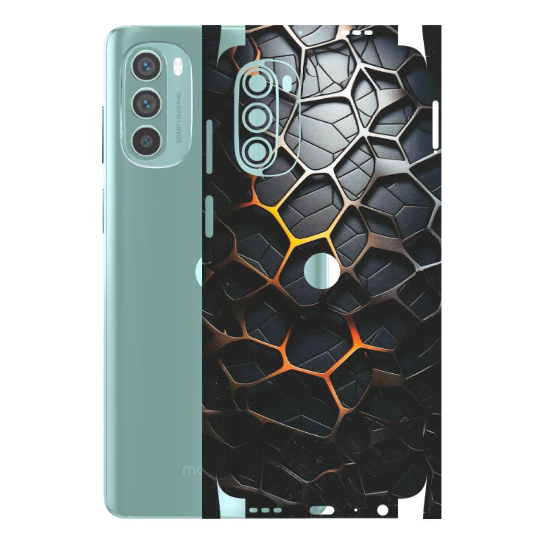 Motorola Phone Skins (All Models) - New Abstract Graphite Tiles - Matte Finish (M-130) Motorola G62 5G -