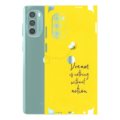 Motorola Phone Skins (All Models) - Dream Is Nothing Without Action - Matte Finish (M-138) Motorola G62 5G -