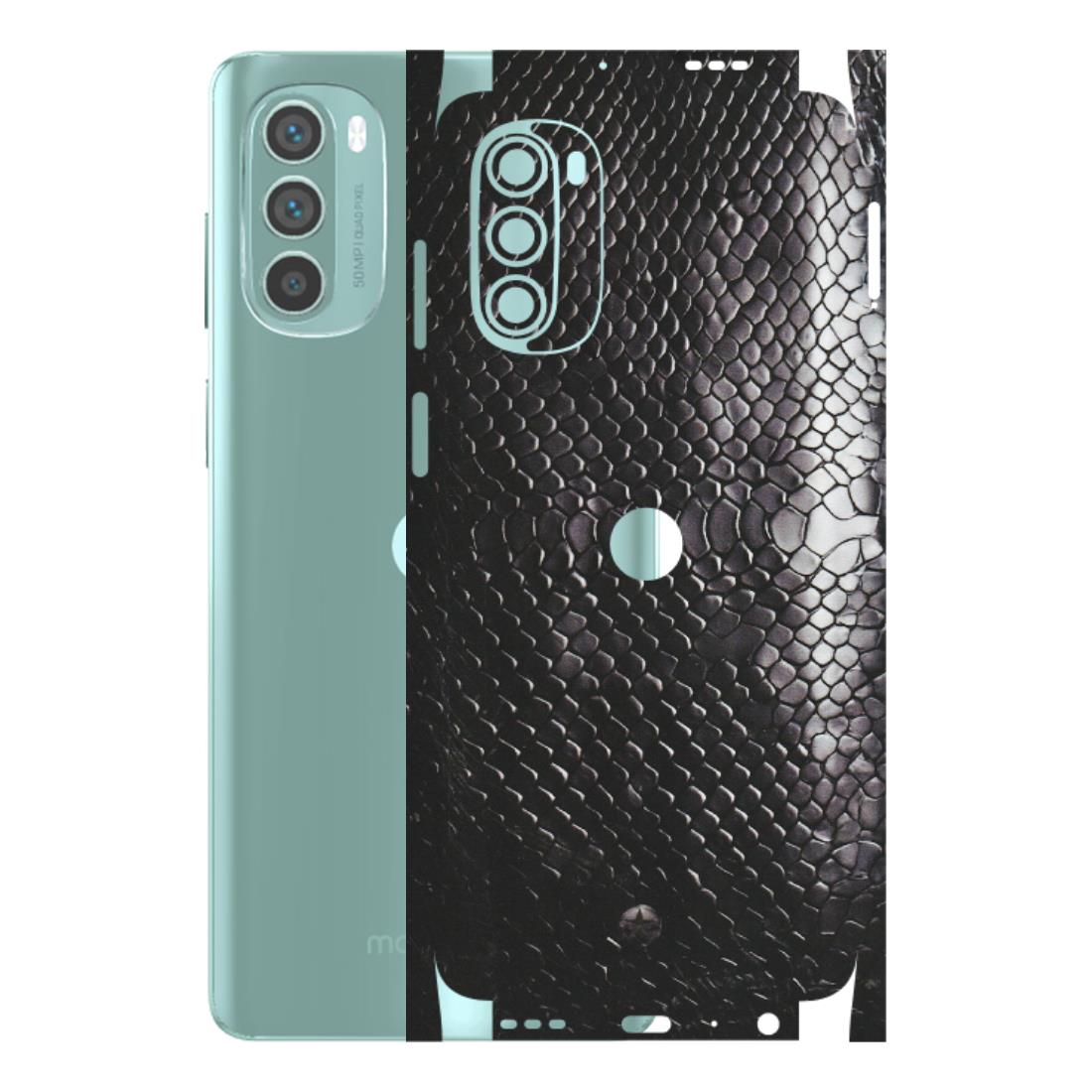 Motorola Phone Skins (All Models) - Black Snack Leather - Matte Finish (M-147) Motorola G62 5G -