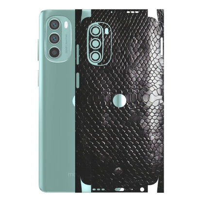 Motorola Phone Skins (All Models) - Black Snack Leather - Matte Finish (M-147) Motorola G62 5G -