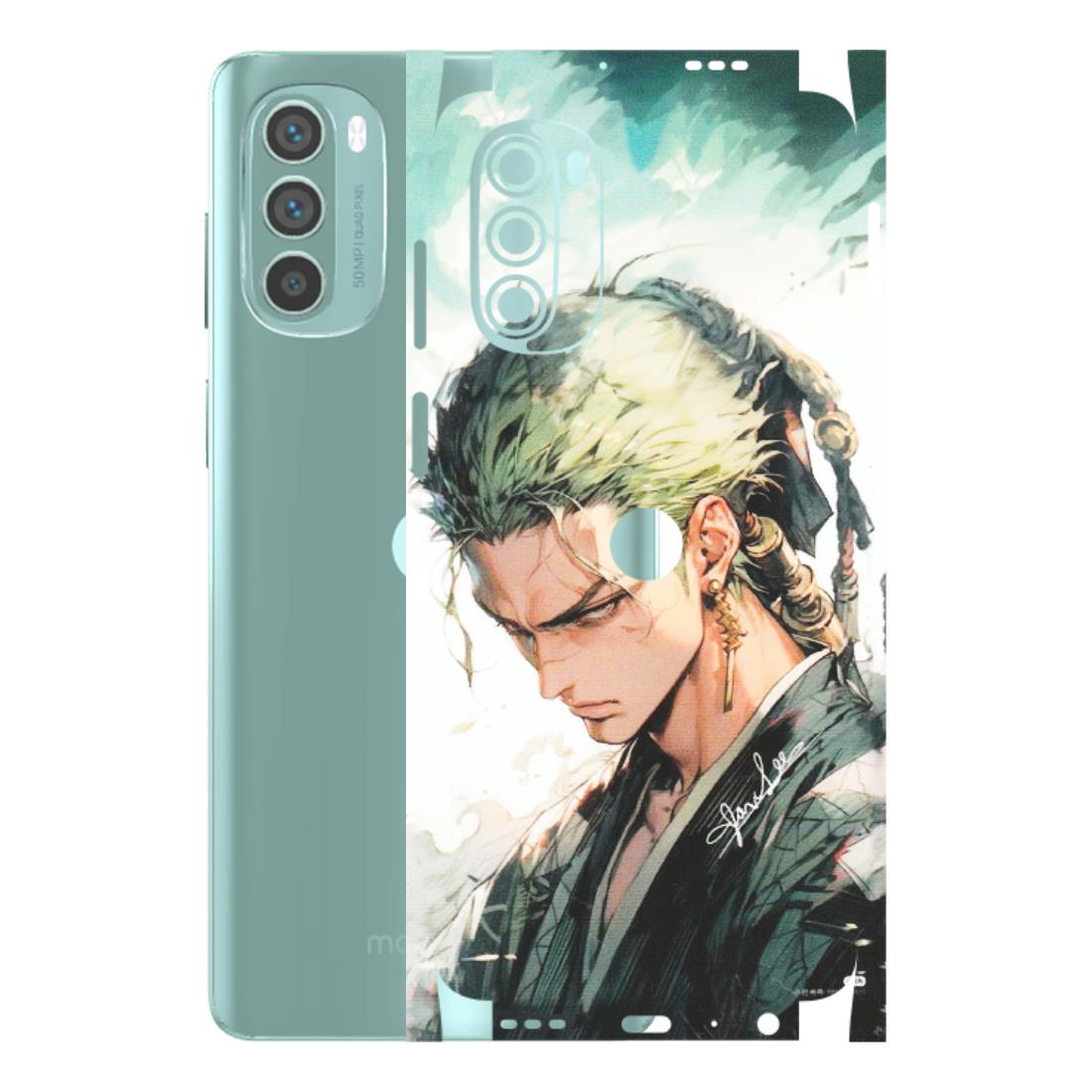 Motorola Phone Skins (All Models) - Pirate Hunter One Piece Anime - Matte Finish (M-157) Motorola G62 5G -