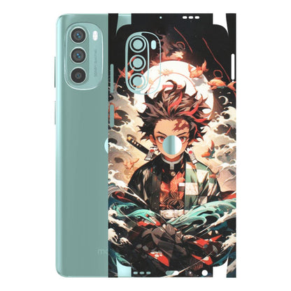 Motorola Phone Skins (All Models) - Tanjiro Demon Slayer Anime - Matte Finish (M-158) Motorola G62 5G -