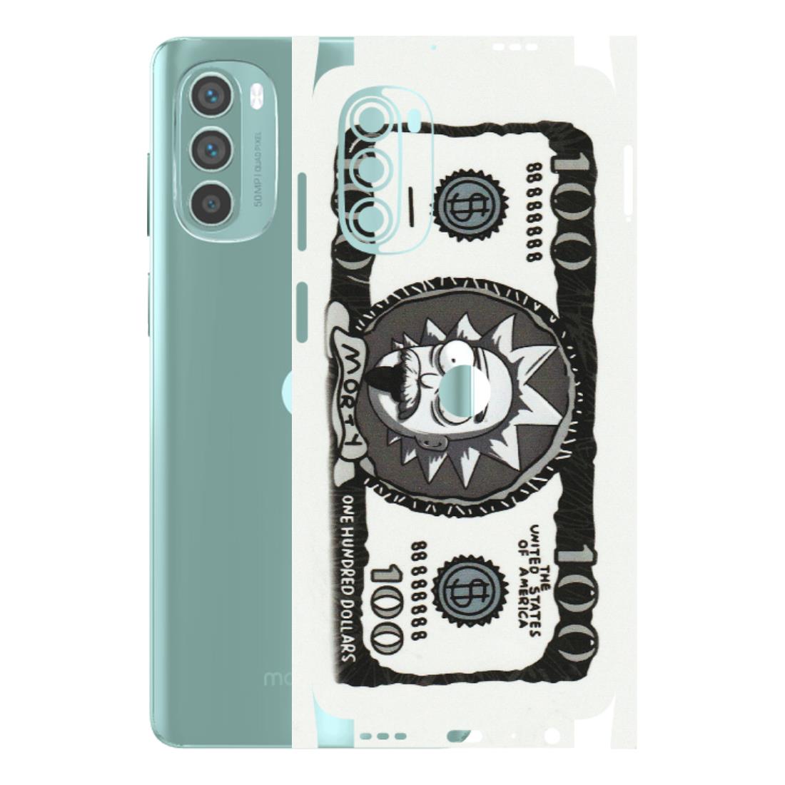 Motorola Phone Skins (All Models) - Rick And Morty Hundred Dollar Anime - Matte Finish (M-161) Motorola G62 5G -